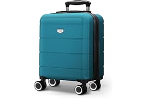 LUGG 15 Inch Jetset Lightweight Travel Cabin Bag Carry On Approved Suitcase ABS Shell Protection Water Resistant & Safe Locking System Easyjet Free Under seat Luggage (45x33x20cm)