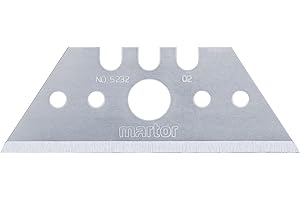 MARTOR 10 x lames trapézoïdales, Lames de rechange Cutter, Couteau de sécurité, 19 mm, Tranchant, Dans distributeur, Utilisable 2 fois, No. 5232