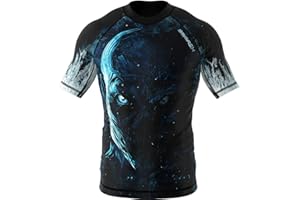 SMMASH Camicia Funzionale Uomo Rashguard Camicia Sportiva A Maniche Corte MMA Thaibox Muay Thai Kickboxing Traspirante Resistente All'Abrasione