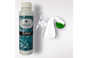 AQACoach SET CO2 Dauertest aus Glas + Check 30mg/L - 250ml | Aquarium | Indikatorlösung | Testflüssigkeit | incl. Pipette