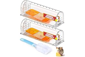TAKRINK Mousetrap Live 2 Set Profesjonalna pułapka żywołowna na myszy Pułapka na myszy wielokrotnego użytku Brak kontaktu ze szczurami Mysz Wysoka czułość na myszy do kuchni w ogrodzie w magazynie