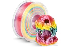 JAYO Silky Rainbow PLA+ filament 1,75 mm, tęczowy #11, 1,1 kg (2,43 lbs), zmieniający się gradient, błyszczący, dokładność pomiaru +/- 0,02 mm, wielokolorowy filament PLA Plus do drukarki 3D