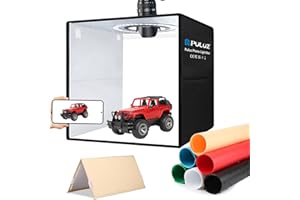 PULUZ Professional Photo Studio Light Box 30cm/12 inch with Dimmable 120 LED Lights (CRI≥95) & 6 Backdrops Product Photography