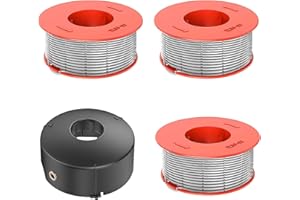 JAMSSOW 4 Bobine Tagliaerba Compatibili con Bosch F016800175,Filo Tagliabordi Bobine Adatto per Bosch Art 23 26 30 Combitrim, Art 23 26 Easytrim,Lunghezza 8m,Ø1,6mm(4 bobine + 1 tappo)