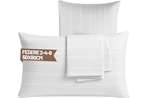 SONIT HOME DECOR SONIT - Copricuscino Letto - Federe Cuscino per Camera - Coprifedere Cuscini Letto Con Cerniera - 2 Pezzi - Dimensione 50x80