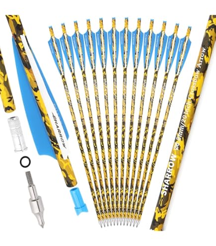 12 Boulons D'Arbalète – 6.7″ Flèches Aluminium – Têtes Larges Amovibles (Neuf)