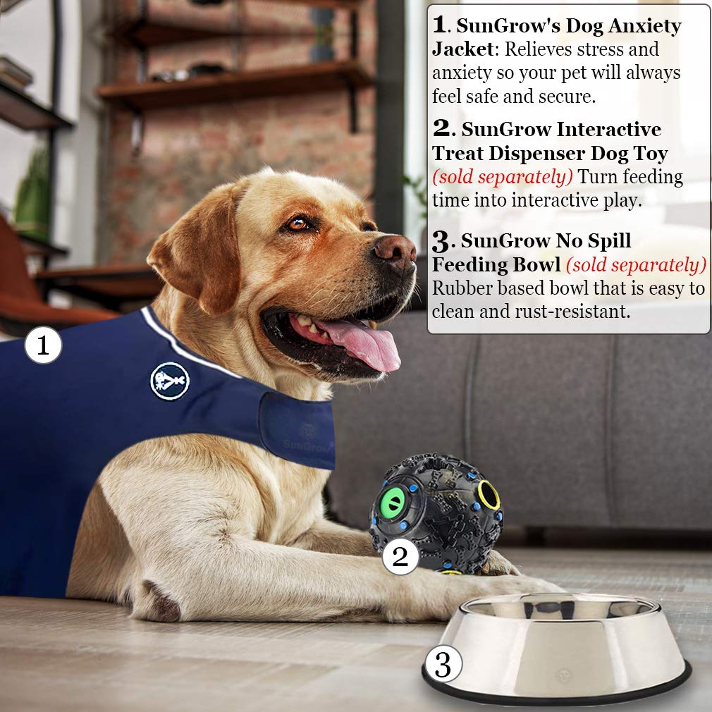 SunGrow Dog Anxiety Vest, 33 Inches Chest Circumference and 25 Inches