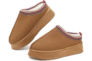 Rumkok Bottes Femme Hiver, Chic Chaude Confort Antidérapant Fourrées Imperméables Bottes de Neige, Adulte Boots Bottines Fourrées Chaussettes Chaussons pour L'extérieur