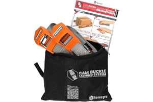 TENSYS Heavy-Duty Cam Buckle Straps for Roof Racks – 2 Pack UV Protected, Rustproof – Versatile Tie Down Straps for Kayaks, Surfboards, and Cargo – Inc Storage Bag, 25mm wide, 3.0 metre