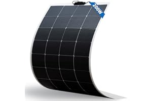 FIREFLY ENERGY 200W Pannello Solare Flessibile Pannello Solare Monocristallino, Moduli Solari Pannello Fotovoltaico, Off-Grid per Camper, Roulotte, Barche, Tetti,Campeggio