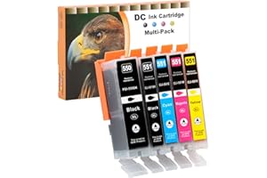 LOSMANN D&C 5X wkłady do drukarki, kompatybilne z Canon PGI-550 XL CLI-551 XL do Canon Pixma iP7200, iP7250, MG5400, Series MG5450, MG5550, MG5650, MG5655, MX725, MX920, iP8750, iX6850 MG6350350MG6450 MG6650