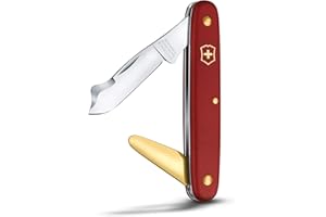 Victorinox Navaja Injertar Combi 2, Cuchillo jardinería, Profesionales, Hoja puntiaguda tip, rojo