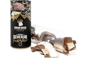 SCHERINI VALTELLINA Scherini - Cèpes séchés - 20g (1er choix) - Champignons séchés de qualité supérieure pour la consommation (Coffret cadeau)