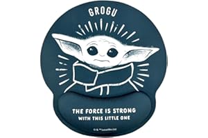 WONDEE Disney Mandalorian Baby Yoda Tappetino Mouse Ergonomico di Grogu, Tappetino Mouse in Gel con Poggiapolsi Antiscivolo, Mouse Pad Star Wars (Sigillo Ufficiale)