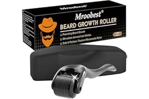 MROOBEST Rodillo para Estimular el Crecimiento de la Barba y el Vello, Beard Roller, 0.5mm