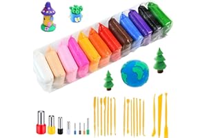 Yayatty 37 Pz Pasta Modellabile per Bbambini e Kit per Modellare L'argilla Argilla, 12 Colore Argilla Polimerica, Pasta Polimerica e Strumenti di Modellazione per Il Fai Da Te Creativo