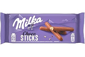 Milka Choco Sticks Palitos de Galleta Cubiertos de Chocolate con Leche de los Alpes, 112g