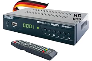 SCHWAIGER GMBH SCHWAIGER DSR500HD SAT-Receiver Full HD Satellitenreceiver vorprogrammierte Senderliste Mediaplayer Timerfunktion mehrsprachiges Bildschirmmenü DVB-S/S2 HDTV HDMI USB Astra Eutelsat