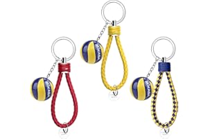 UOCAI 3 pezzi Pallavolo Portachiavi, Portachiavi da Pallavolo Pallavolo Ciondolo Pallavolo Palla Portachiavi a Forma di Pallone da Pallavolo Portachiavi Simpatici Regali di Compleanno Creativi