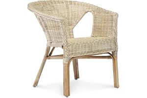 DESSER & CO LTD THE HOME OF RATTAN FURNITURE SINCE 1919 Desser Indoor Small Adults Wicker Loom Chair in Natural – Fully Assembled Natural Cane – Dimensions: H71cm x W57cm x D54cm, Floor to Seat 44cm