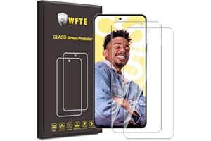 WFTE [2-pak ochraniacz ekranu do Realme C55, odporny na zarysowania, wysoka przejrzystość, odporny na odciski palców, bez pęcherzyków powietrza, pyłoszczelny ochraniacz ekranu premium szkło hartowane do Realme C55