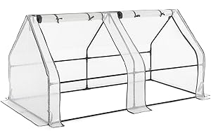 Christow Large Grow Tunnel Cloche Garden Polytunnel Greenhouse With Reinforced Cover (choose 1.8m, 2.7m or 3.6m long)