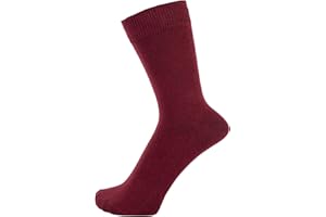 ZAKIRA Finest Combed Cotton Dress Socks in Plain Colours for Men, Women