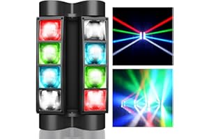 BETOPPER DJ Light LED RGBW Moving Head Disco Lights, 8x3W DMX Lights‘ with Magic Beam Light Effects. Supports Sound Activated & DMX512 Stage Lighting for Parties, Show, Stage Concert, Club (1S)