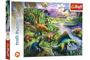 Trefl 200 Pièces Puzzle, 13281, Dinosaures Prédateurs, Dinosaurier