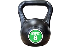 BSFIT pesas rusas, kettlebell de Hormigón y hierro con Mango Ergonómico. pesa rusa 6kg, pesa rusa 8kg, pesas rusas 12kg, kettlebell de 10 kg Entrenamiento Muscular en casa y Gimnasio