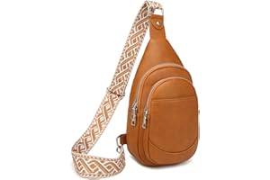 Myhozee Damska torba na klatkę piersiową, ze skóry PU, torba crossbody, mała torba na ramię, do uprawiania sportów na świeżym powietrzu, wędrówek, jazdy na rowerze, wspinaczki górskiej, podróży