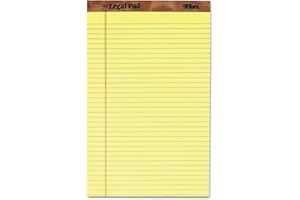 Tops Lot de 12 blocs d'écriture The Legal Pad - 21,6 x 35,6 cm - Papier canari - Règle juridique - 50 feuilles (7572)
