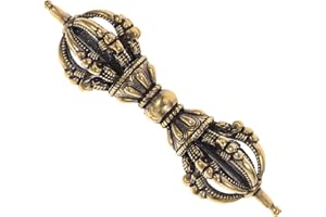 Alipis Decorare Dorje Phurba Buddista Vajra Rituale del Dharma Vajra Mortaio Demone Fili Antica Vintage Piccola Decorazione Mortaio Vajra Massaio Ottone