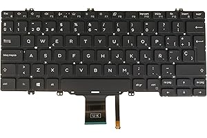 AZUBAYCOM SP - Teclado para portátil Dell Latitude 5300, 5300 2 en 1, 5310, 5310 2 en 1, 7300 0DCJ6K DCJ6K retroiluminado