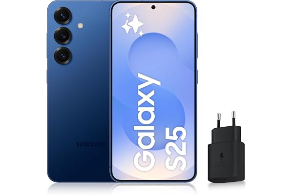 Samsung Galaxy S25, Smartphone Android 5G avec Galaxy AI, 128 Go, Chargeur secteur rapide 25W inclus, Smartphone déverrouillé, Bleu Nuit, Version FR