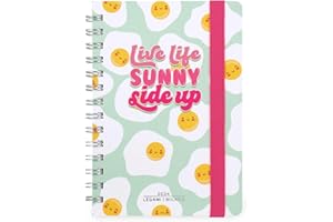 Legami - Agenda semanal con espiral, pequeña, 12 meses, de enero 2024 a diciembre 2024, agenda plegable 2024/2025, cierre elástico, bolsillo final, libreta de direcciones, 8,5 x 13 cm, tema Egg