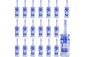 VAILEAL 20 Pcs Microneedling, 12 Pins Microneedling Nadeln Ersatz Derma Pen Mikronadel Microneedling Ersatz Nadeln dermapen Ersatzköpfe Microneedling Gerät entfernung von Akne, Narben & Fettleibigkeitsfalten