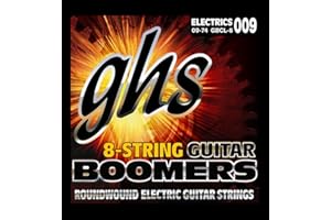 GHS STRINGS GHS BOOMERS Zestaw strun do gitary elektrycznej - 8-strunowy GB-CL-8 - niestandardowe światło - 009/074