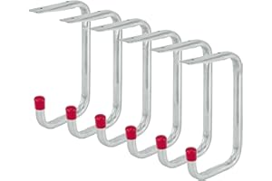 VORMANN Crochet Mural et de Plafond | Charge Maximale 10 kg | Résistant Aux Intempéries | Lot de 6 Pièces | 150 x 88 x 50 x 83 mm