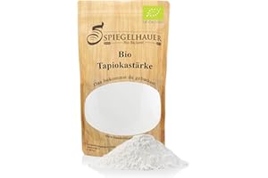 ‎BÄCKEREI SPIEGELHAUER Bio Tapioka-stärke glutenfrei 1 kg tapioca starch glutenfree I Bio Tapioka-stärkemehl zum Kochen Backen I Binden von Soßen herstellen von Bio Tapioka-perlen Bubble Tea