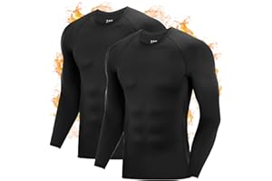 Roadbox Herren Thermoshirt Langarm Kompressionsshirt Männer Funktionsshirt Warmes Thermounterhemd Winter Skiunterwäsche