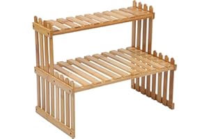 GURECOD 2-poziomowy stojak na rośliny, stojak na rośliny na biurko, regulowany stojak na biurko, stojak na drabinę biurową, dekoracja, stojak na biurko, stojak kuchenny