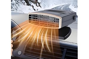Mupkvy Car Heater, 12V 200W Portable Car Heater Defroster That Plugs Into Cigarette Lighter, 2 in 1 Heating & Cooling Fast Heating Defrost Windshield Defogger for Car