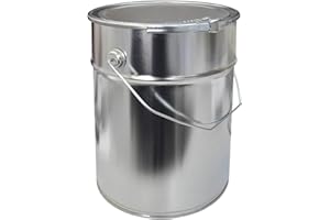 ‎MANADATEC MANADATEC UN-zugelassener Metalleimer 10 L I Weißblech, Gefahrgutgeeignet & Stabil I Mit Deckel, Spannring & Griff I Konische Form I Ideal für Farben, Öle, Harze, Chemikalien, Müll, Lagerung uvm.