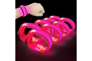 M.best 8pcs LED Light Up Armbänder Glühen blinkende Armbänder Glühen in der dunklen Partyzubehör für Hochzeit, Raves, Konzert, Camping, Sportereignisse, Party