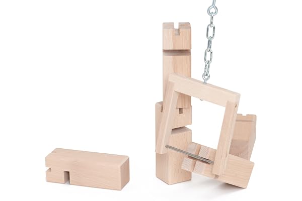 waelderspielzeug La Tour Froebel - Jeu d'équipe pour Adultes et Enfants à partir de 8 Ans - L'original en Bois de hêtre Local - Multicolore ou Nature