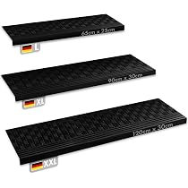 5 Tapis D'escalier En Caoutchouc Antidérapants - 25x65cm - Revêtement Résistant Pour Intérieur/extérieur
