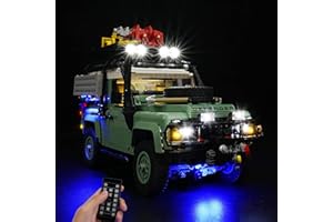 cooldac LED Licht-Kit für Lego 10317 Land Rover Classic Defender 90 set, Led Beleuchtungs Set Kompatibel mit Lego 10317- Fernbedienungsversion(nur Lichter, Keine Lego-Modelle)