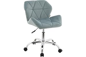 HNNHOME® - Moderna silla de escritorio con diseño Eris - Silla acolchada y giratoria de tela, para oficina, regulable en altura