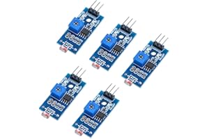 Oiyagai 5pcs LM393 Sensore sensibile ottico del sensore di resistenza di rilevazione della luce del modulo fotosensibile per Arduino (3PIN)